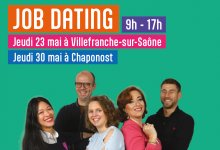 Affiche job dating le Rhône recrute les 23 et 30 mai 2024