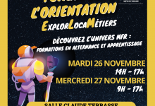 Affiche forum de l'orientation des MFR du Rhône les 26 et 27 novembre 2024