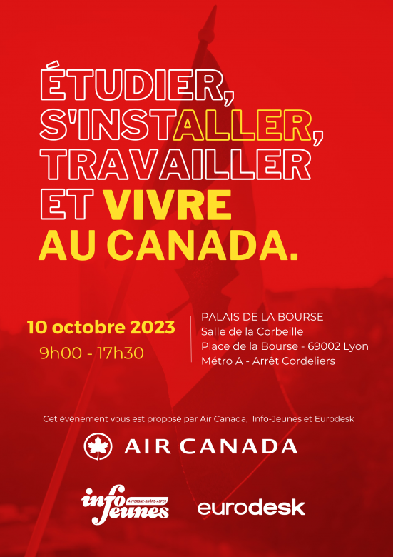 Salon "Etudier, s'installer, travailler et vivre au Canada" - à Lyon 2e le 10 octobre 2023