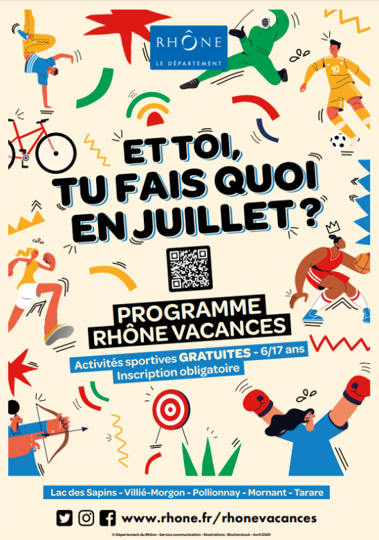 Affiche Programme Rhône vacances du 8 au 19 juillet 2024